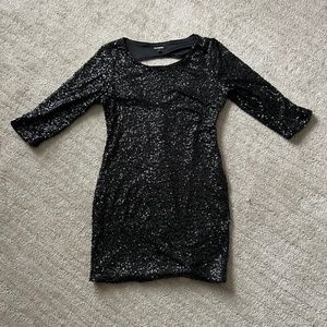 ✨Express Black Sequin Dress Sz 12✨